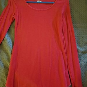 Long sleeve waffle shirt